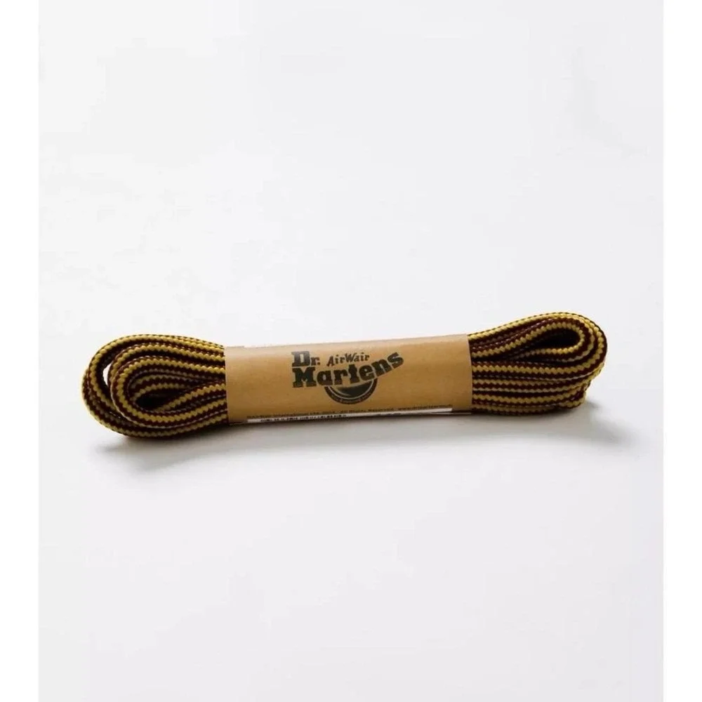 Dr. Martens Shoe Laces Round  8-10 Eye Boots Doc Marten  140cm Brown Yellow (2)‎
